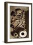 Grave with Human Remains and Ceramics, from Ascoli Satriano, Apulia, Italy-null-Framed Giclee Print