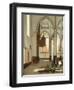 Gravediggers in the West End of the Oude Kerk, Amsterdam (Panel)-Emanuel de Witte-Framed Giclee Print