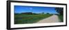 Gravel and dirt road through farm, North Dakota, USA-null-Framed Photographic Print