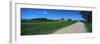 Gravel and dirt road through farm, North Dakota, USA-null-Framed Photographic Print