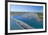 Gravel bar at mouth of Rakaia River, Mid Canterbury, South Island, New Zealand-David Wall-Framed Photographic Print