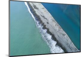 Gravel bar at mouth of Rakaia River, Mid Canterbury, South Island, New Zealand-David Wall-Mounted Photographic Print