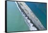 Gravel bar at mouth of Rakaia River, Mid Canterbury, South Island, New Zealand-David Wall-Framed Stretched Canvas