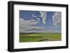 Gravel dirt road running through rolling hills planted in wheat, Eastern Washington-Darrell Gulin-Framed Photographic Print