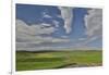 Gravel dirt road running through rolling hills planted in wheat, Eastern Washington-Darrell Gulin-Framed Photographic Print