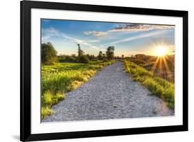 Gravel Path with Setting Sun Star-JamesWheeler-Framed Photographic Print