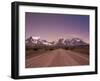 Gravel Road and Cuernos Del Paine, Torres Del Paine National Park, Patagonia, Chile, South America-Jochen Schlenker-Framed Photographic Print