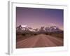 Gravel Road and Cuernos Del Paine, Torres Del Paine National Park, Patagonia, Chile, South America-Jochen Schlenker-Framed Photographic Print