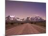 Gravel Road and Cuernos Del Paine, Torres Del Paine National Park, Patagonia, Chile, South America-Jochen Schlenker-Mounted Photographic Print