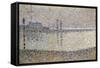 Gravelines: un soir, étude-Georges Seurat-Framed Stretched Canvas