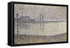 Gravelines: un soir, étude-Georges Seurat-Framed Stretched Canvas