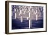 Graves at the American Cemetery, Omaha Beach, Colleville-Sur-Mer, Normandy, France-Russ Bishop-Framed Photographic Print