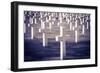 Graves at the American Cemetery, Omaha Beach, Colleville-Sur-Mer, Normandy, France-Russ Bishop-Framed Photographic Print