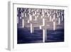 Graves at the American Cemetery, Omaha Beach, Colleville-Sur-Mer, Normandy, France-Russ Bishop-Framed Photographic Print