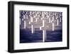 Graves at the American Cemetery, Omaha Beach, Colleville-Sur-Mer, Normandy, France-Russ Bishop-Framed Photographic Print