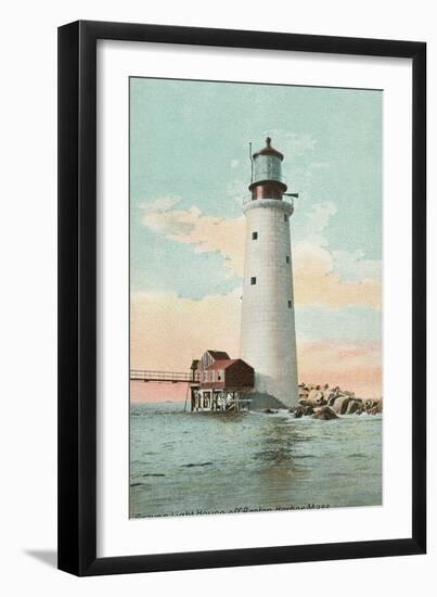 Graves Lighthouse, Boston Harbor-null-Framed Art Print