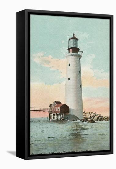 Graves Lighthouse, Boston Harbor-null-Framed Stretched Canvas