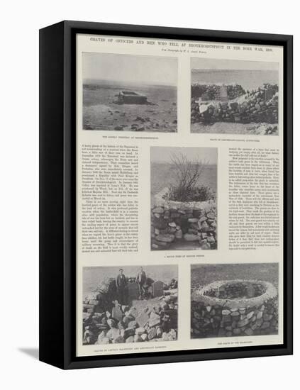 Graves of Officers and Men Who Fell at Bronkhorstspruit in the Boer War, 1880-null-Framed Stretched Canvas