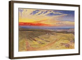 Graves of the Officers in the Fort on Cathcart Hill-William 'Crimea' Simpson-Framed Giclee Print