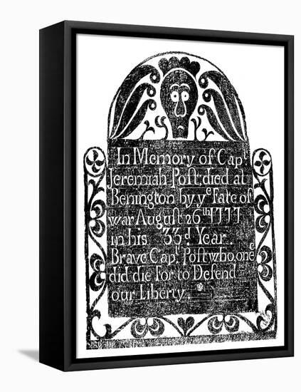 Gravestone: 18th Century-null-Framed Stretched Canvas