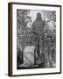 Gravestone of James Butler Hickok with Statue Behind-Alfred Eisenstaedt-Framed Photographic Print