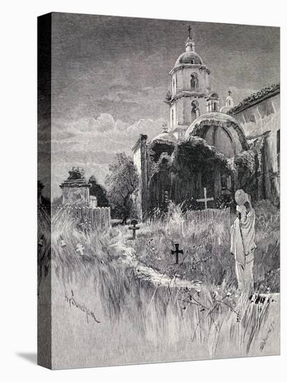 Graveyard and Mission, San Luis Rey De Francia, California, from 'The Century Illustrated Monthly…-Henry Sandham-Stretched Canvas