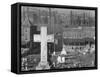 Graveyard and steel mill in Bethlehem, Pennsylvania, 1935-Walker Evans-Framed Stretched Canvas