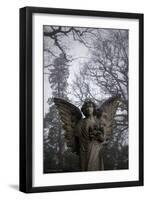 Graveyard in England in Winter-David Baker-Framed Photographic Print