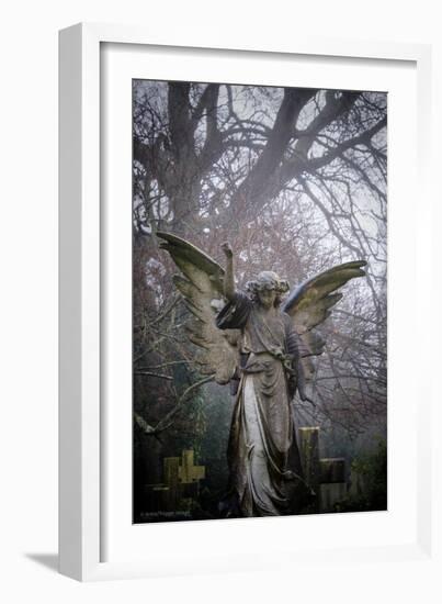 Graveyard in England in Winter-David Baker-Framed Photographic Print