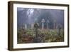 Graveyard in England in Winter-David Baker-Framed Photographic Print