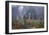 Graveyard in England in Winter-David Baker-Framed Photographic Print