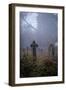 Graveyard in England in Winter-David Baker-Framed Photographic Print