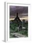 Graveyard of the Old Church in Boyndie Parish, Scotland, 1800s-null-Framed Giclee Print