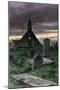 Graveyard of the Old Church in Boyndie Parish, Scotland, 1800s-null-Mounted Giclee Print
