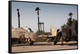 Graveyard of US-built F-4 Phantom fighters, Israeli Air Force Museum, Hatzerim Israeli Air Force...-null-Framed Stretched Canvas