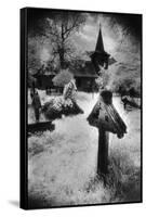 Graveyard, Village in the Carpathian Mountains, Romania-Simon Marsden-Framed Stretched Canvas