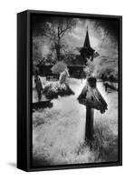 Graveyard, Village in the Carpathian Mountains, Romania-Simon Marsden-Framed Stretched Canvas