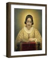 Gravin De Pages, Nee De Cornellan, Als De Heilige Catharina, Joseph Desirecourt.-Joseph Desire Court-Framed Art Print