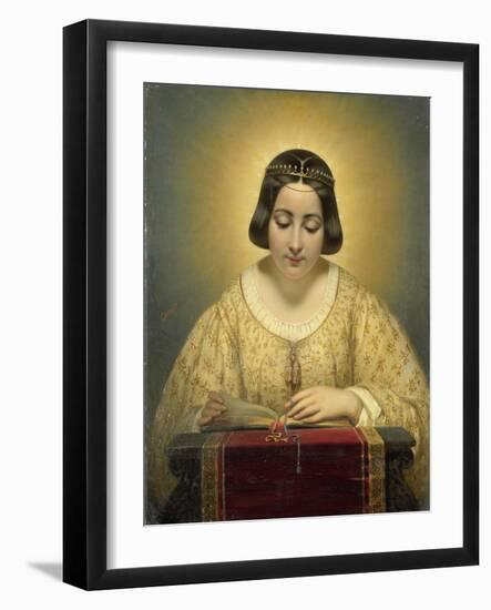 Gravin De Pages, Nee De Cornellan, Als De Heilige Catharina, Joseph Desirecourt.-Joseph Desire Court-Framed Art Print