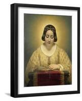 Gravin De Pages, Nee De Cornellan, Als De Heilige Catharina, Joseph Desirecourt.-Joseph Desire Court-Framed Art Print