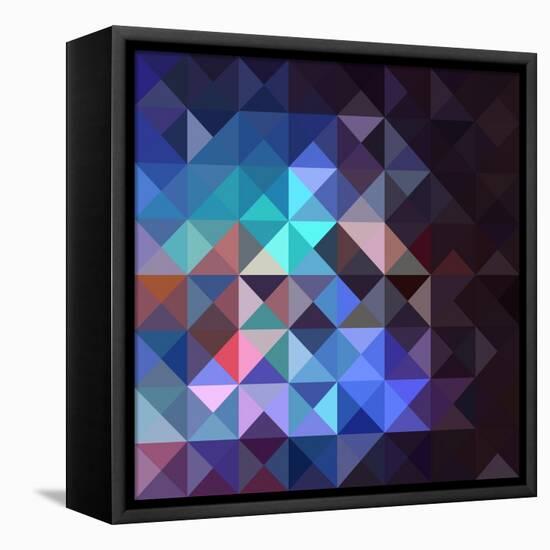 Gray Abstract Geometric Pattern-cienpies-Framed Stretched Canvas