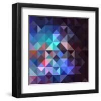 Gray Abstract Geometric Pattern-cienpies-Framed Art Print