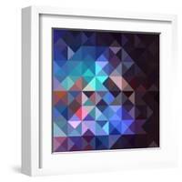 Gray Abstract Geometric Pattern-cienpies-Framed Art Print