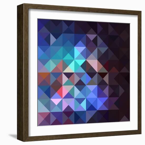 Gray Abstract Geometric Pattern-cienpies-Framed Art Print