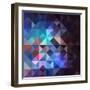 Gray Abstract Geometric Pattern-cienpies-Framed Art Print