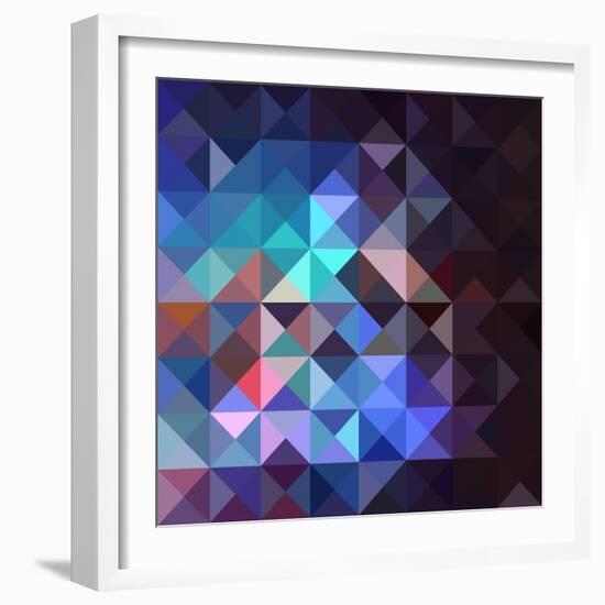 Gray Abstract Geometric Pattern-cienpies-Framed Art Print