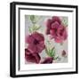 Gray and Plum Florals I-Patricia Pinto-Framed Premium Giclee Print