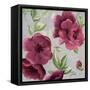 Gray and Plum Florals I-Patricia Pinto-Framed Stretched Canvas