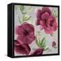 Gray and Plum Florals I-Patricia Pinto-Framed Stretched Canvas