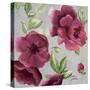 Gray and Plum Florals I-Patricia Pinto-Stretched Canvas